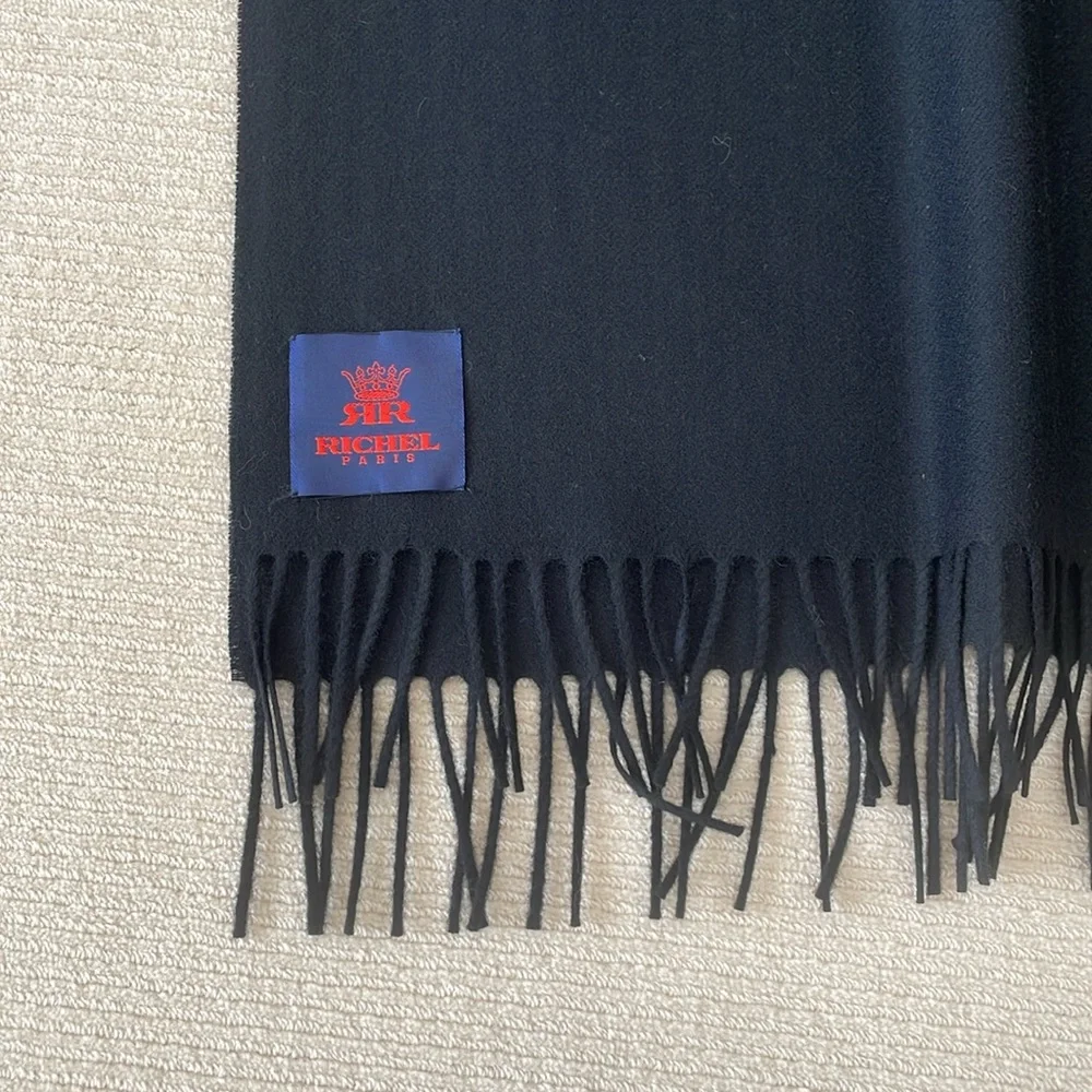 Vintage RICHEL Paris Wool Scarf 74”x58”